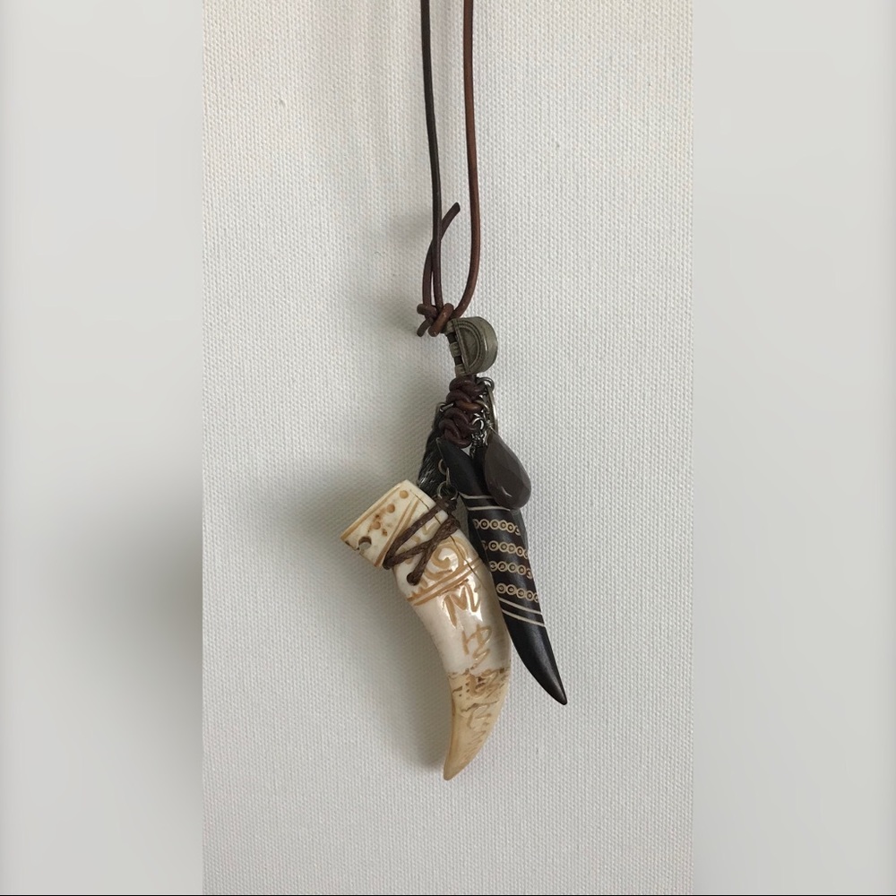 Chan Luu long necklace tusk charm